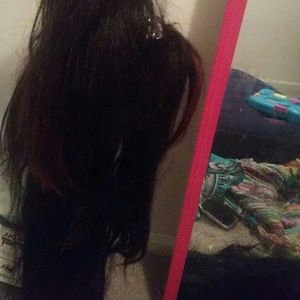 Black and orange wig lace front